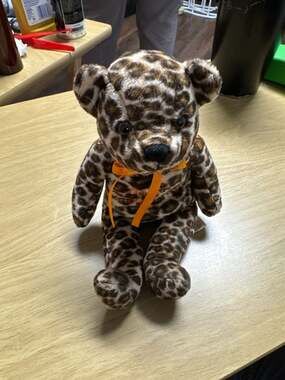 The Cheesecake Factory Cajun Jambalaya Leopard Print Teddy Bear Plush